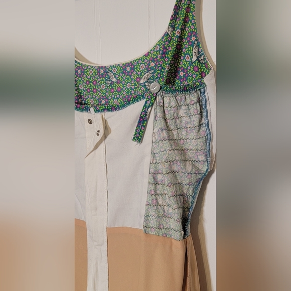 Vintage cotton romper / swim suit with birds and flowers. Size medium. - Picture 8 of 8